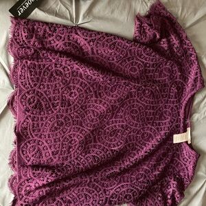NWOT Philosophy Purple Lace Blouse